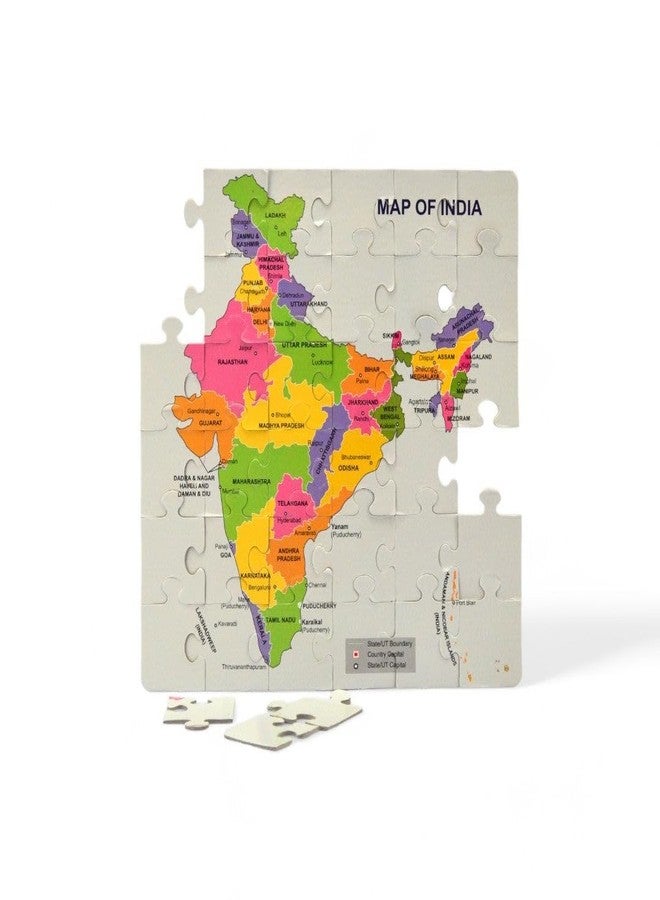 Mittimate Map of India Jigsaw Puzzle Game for Kids Age 4 to 6 Old I 36 Pieces Puzzle Toy I Birthday Gift for Children - Image 2